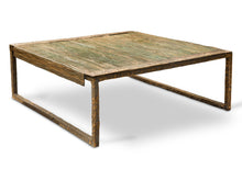 Square gold bronze table