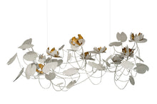 Paper water lily chandelier